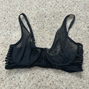 Victoria’s Secret Black All Mesh Unlined Bra size 36D